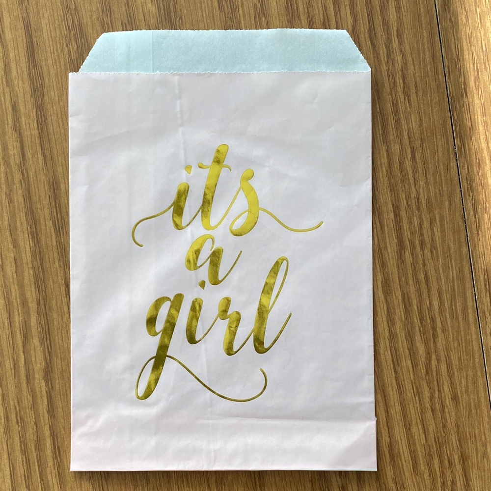 Pink and Gold 'It's a Girl' Treat Bag